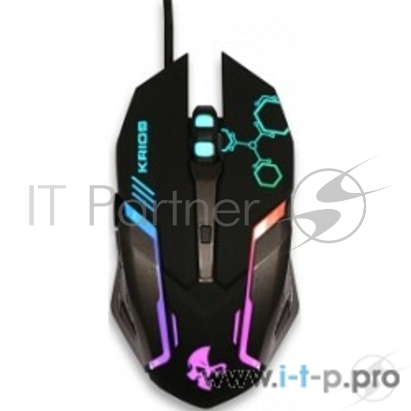 Клавиатуры, мыши Jet.A KRIOS JA-GH31 USB {Проводная игровая мышь, 800/1200/1600/2400dpi, 6 кнопок, LED-подсветка, кабель 1.7м}