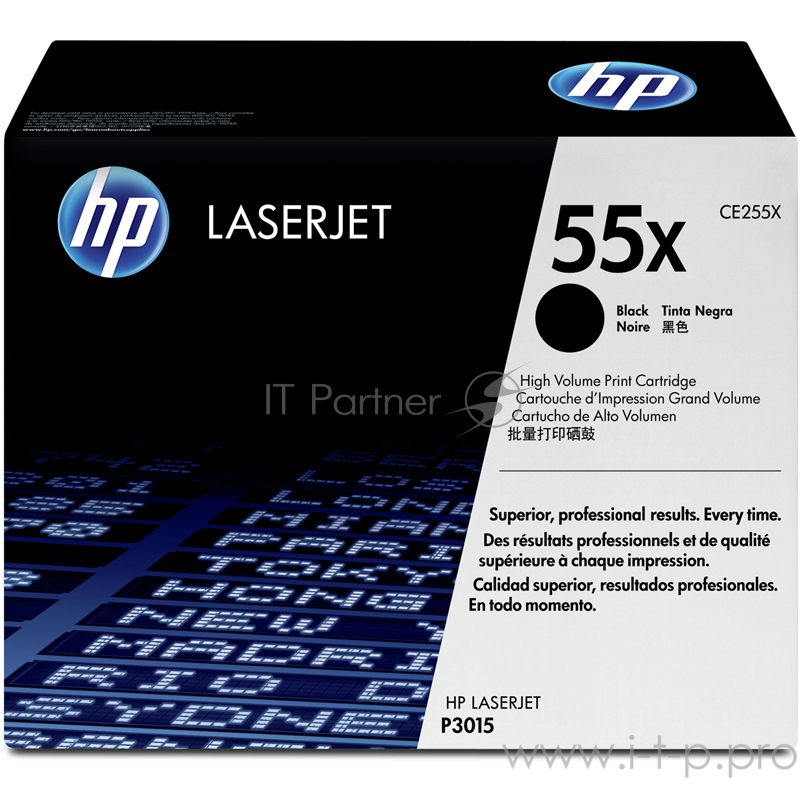 Картридж HP CE255X Black черный, 12500 стр., для LaserJet P3015/P3015d/P3015dn/P3015x