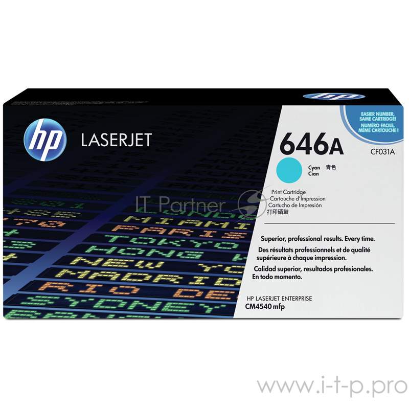 Расходные материалы HP CF031A Картридж ,Cyan{CM4540, Cyan, (12500стр.)}