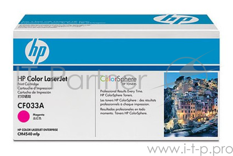 Тонер-картридж HP CF033A Magenta, 12500 стр., для CLJ CM4540MFP