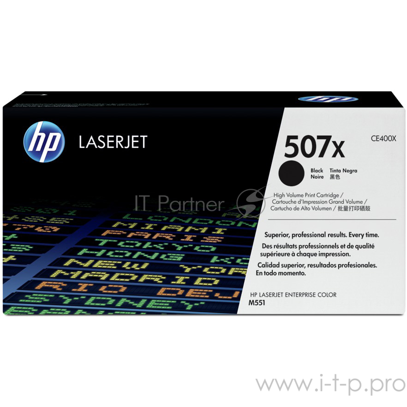 Тонер-картридж HP 507X CE400X Black черный, 11000 стр., для CLJ M551/MFP M575