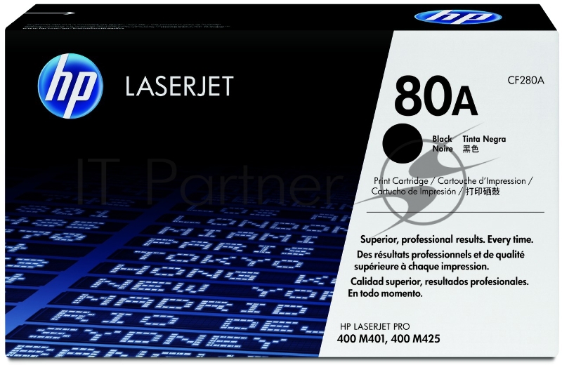 Тонер-картридж HP 80A (CF280A) Black черный, 2700 стр., для LaserJet Pro 400 M401/M425