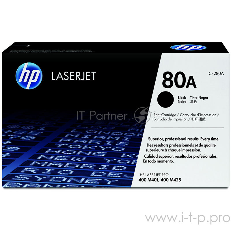 Тонер-картридж HP 80A (CF280A) Black черный, 2700 стр., для LaserJet Pro 400 M401/M425