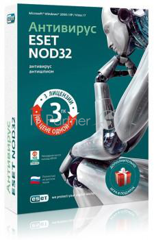 Антивирус Eset NOD32 антивирус 3 ПК на 1 год, рус. (Box)