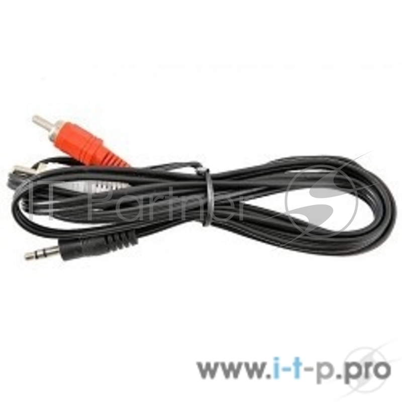 Кабель VCOM VAV7183-1.8M Кабель соединительный 3.5 Jack (M) - 2xRCA (M), стерео, аудио, 1.8м