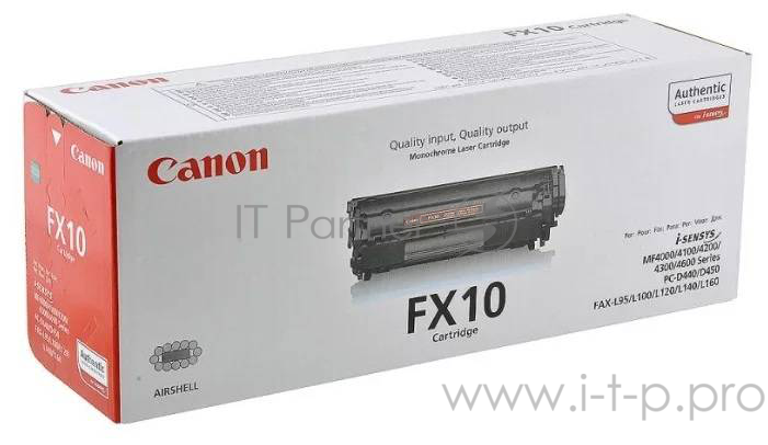 Тонер-картридж Canon FX-10 (0263B002) черный для FAX L100/120, MF4018/4120/4140/4150/4270/432 2000 стр.