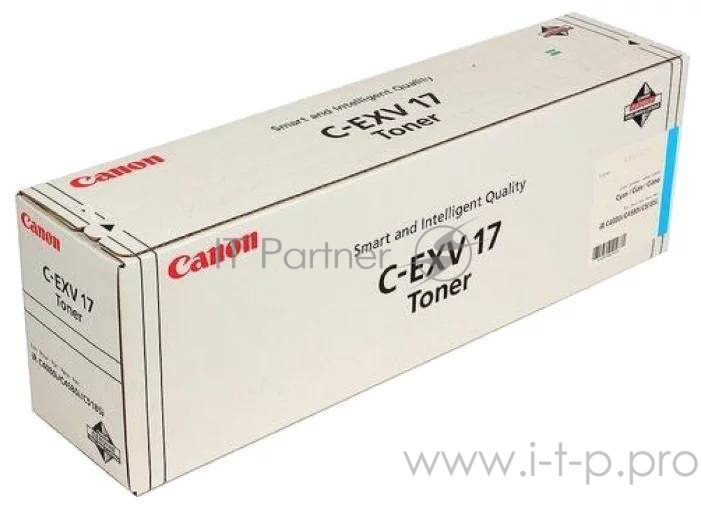 Тонер-картридж Canon C-EXV17C Cyan голубой, 30000 стр., для iRC 4080i/4580i