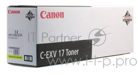 Тонер CANON C-EXV17 для iRC 4080i/4580i Yellow