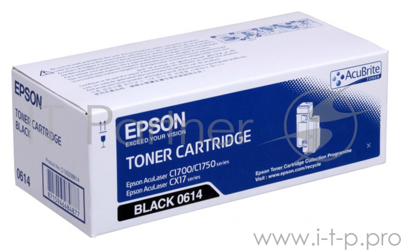 Тонер-картридж Epson 614 Black (C13S050614) черный, 2200 стр, для AcuLaser AL-C1700/1750/CX17
