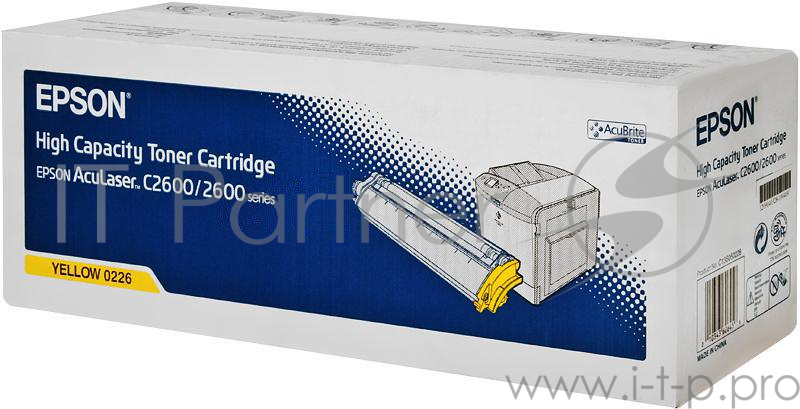 Тонер картридж Epson С13S050226 желтый для AcuLaser C2600N (5 000 стр)