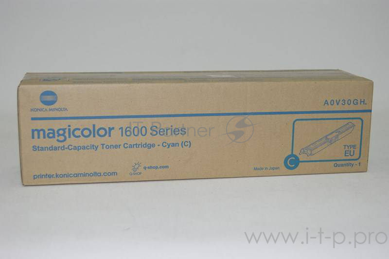 Тонер-картридж Konica-Minolta mc1600W/1650EN/1680MF/1690MF синий 1.5K