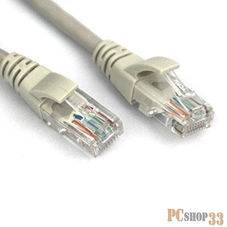 Коммутационный шнур Патчкорд литой TV-COM многожильный UTP кат.5е 5м серый NP511-5M