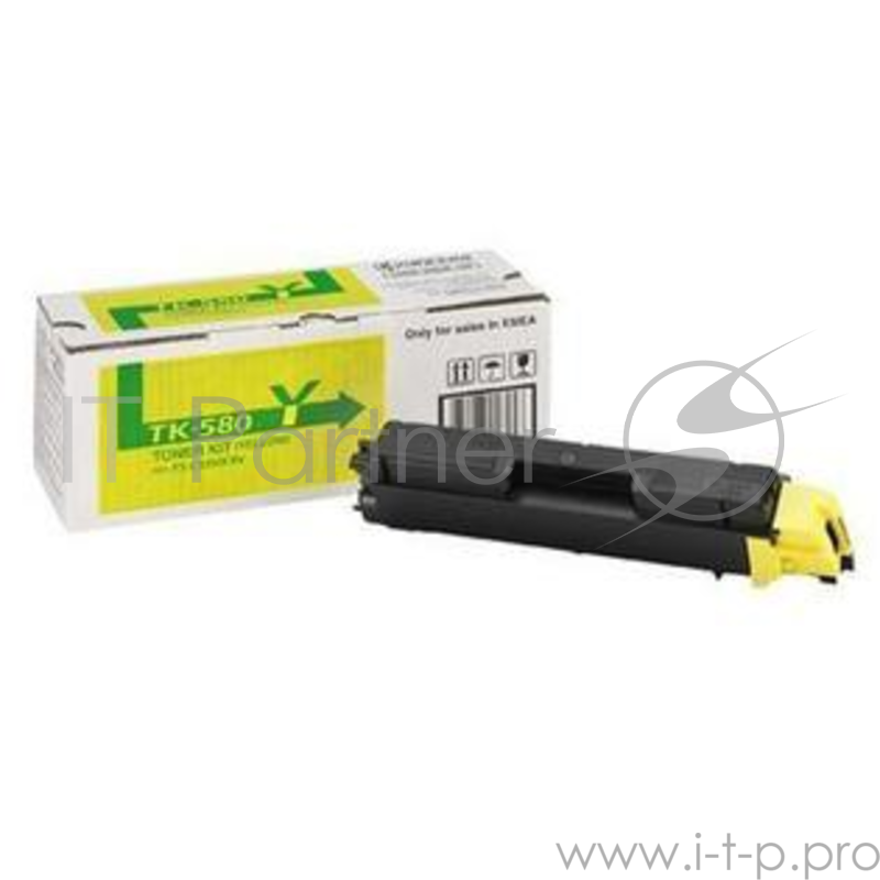 Тонер-картридж Kyocera TK-580Y (1T02KTANL0), Yellow желтый, 2800 стр., для FS-C5150DN