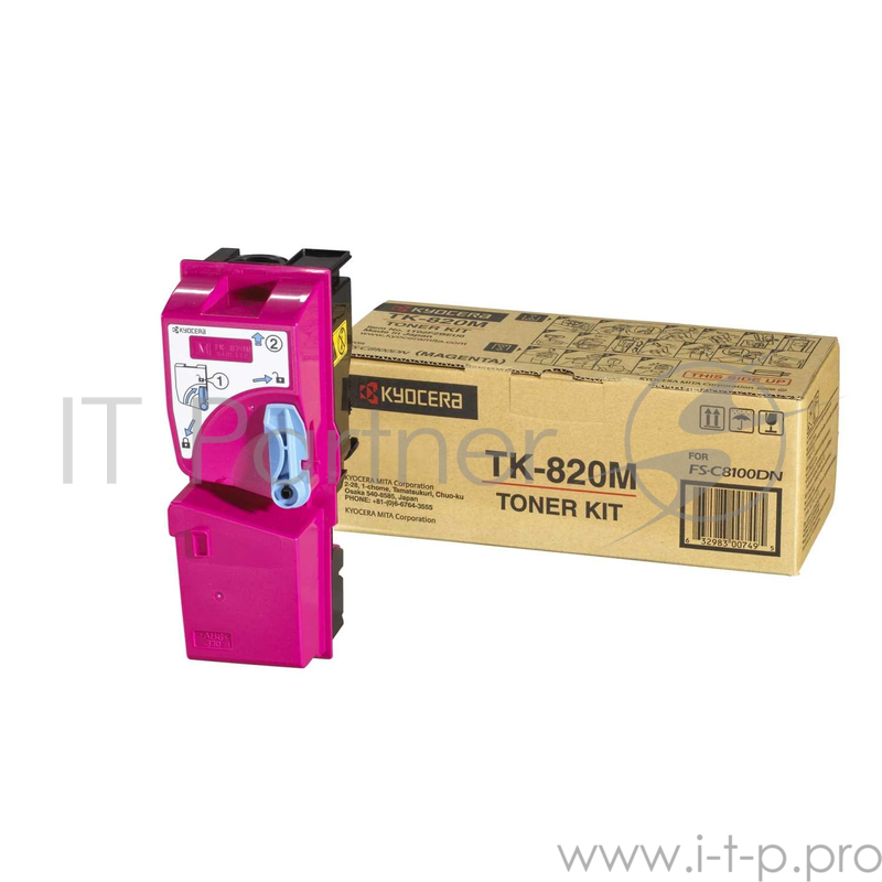 Расходные материалы Kyocera-Mita TK-820M Картридж, Magenta {FS-C8100DN, Magenta, (7000стр.)}