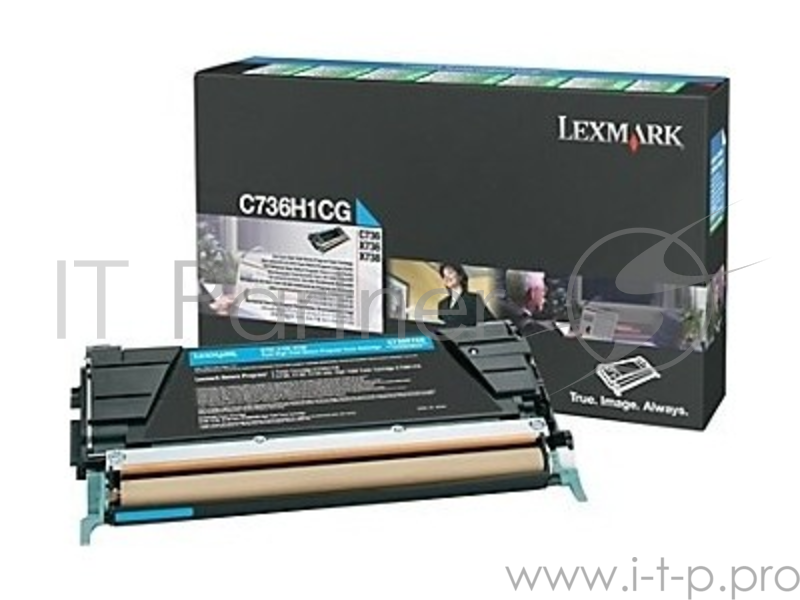 Картридж Lexmark c73x/x73x Return 10K Синий