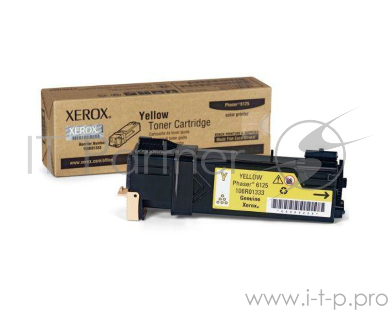 Тонер Картридж Xerox 106R01337 желтый,yellow (1000 стр.) для Xerox Ph 6125 (Channels)