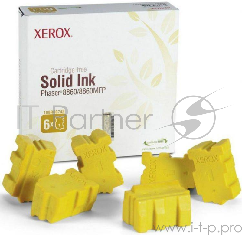 Тонер-картридж XEROX 108R00819 желтый, yellow 6шт (16000 стр) для XEROX PHASER 8860 (Channels)