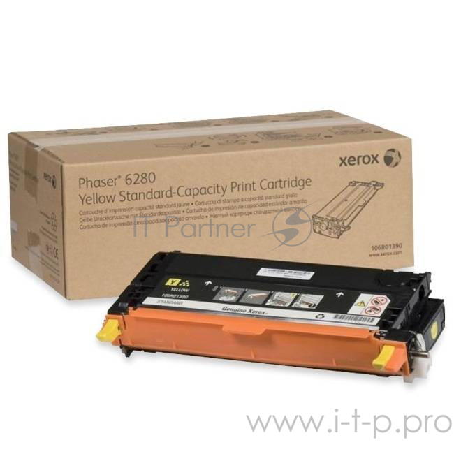 Тонер Картридж Xerox 106R01390 желтый,yellow (2200 стр.) для Phaser 6280 (Channels)