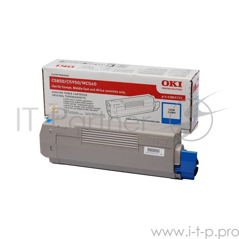Тонер-картридж Oki C5850/5950/MC560 6K (cyan)