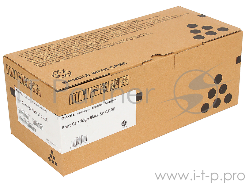 Тонер-картридж Ricoh тип SPC310E (407638/406348) черный 2800 отпечатков (для SP C320DN), 2500 отпечатков (для SP C242DN/C242SF), 2300 стр A4 (5%, ISO 2800, для SP C340/ C342DN), для Aficio SP C231SF/C232SF/ SP C231N/C232DN/C311N/C312DN/C320