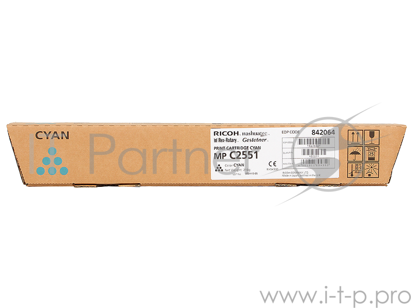 Расходные материалы Ricoh 841505/842064 Картридж тип MPC2551HE, Cyan {Aficio MP C2051/C2551, (9500стр.)}