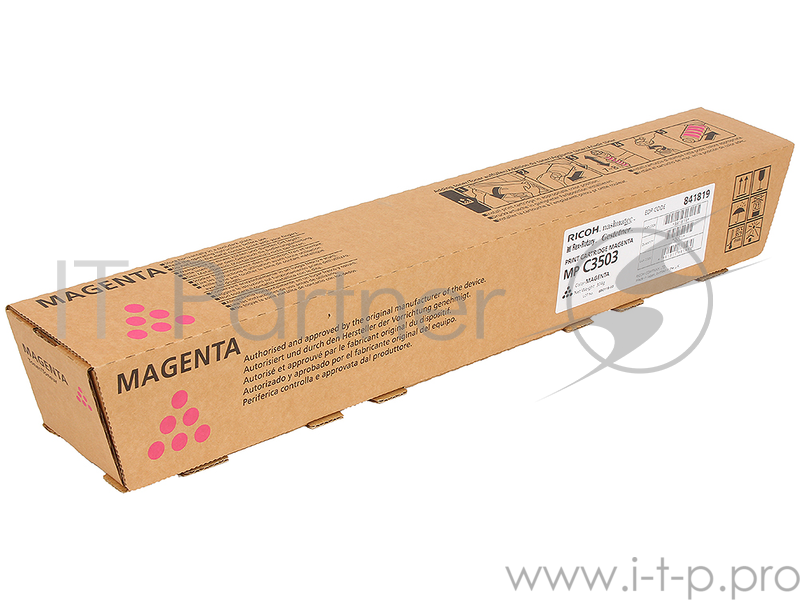 Расходные материалы Ricoh 841819 Тонер-туба тип MP3503, Magenta {Aficio MP C3003/C3503, (18000 стр)}