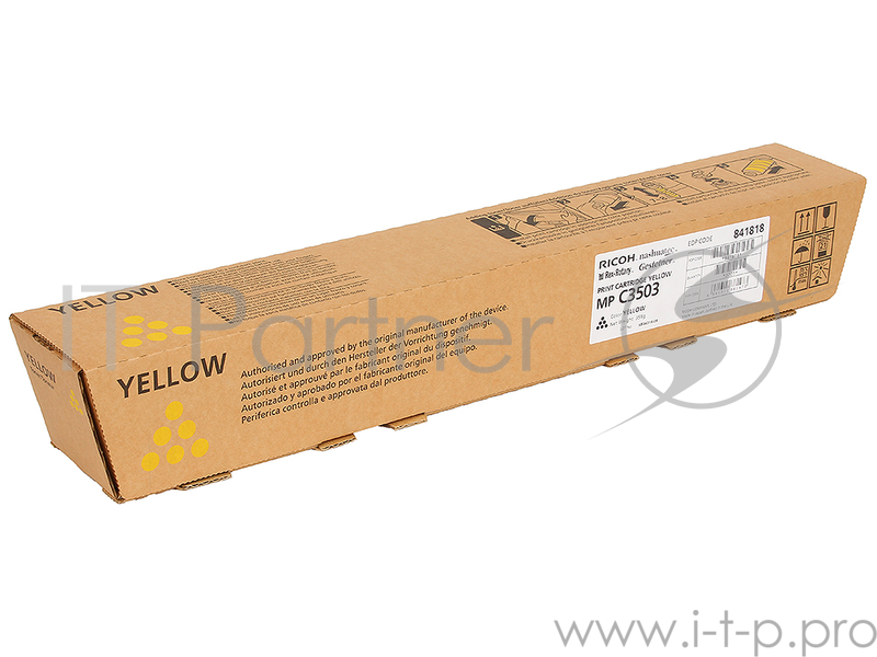 Расходные материалы Ricoh 841818 Тонер-туба тип MP3503, Yellow {Aficio MP C3003/C3503, (18000 стр)}