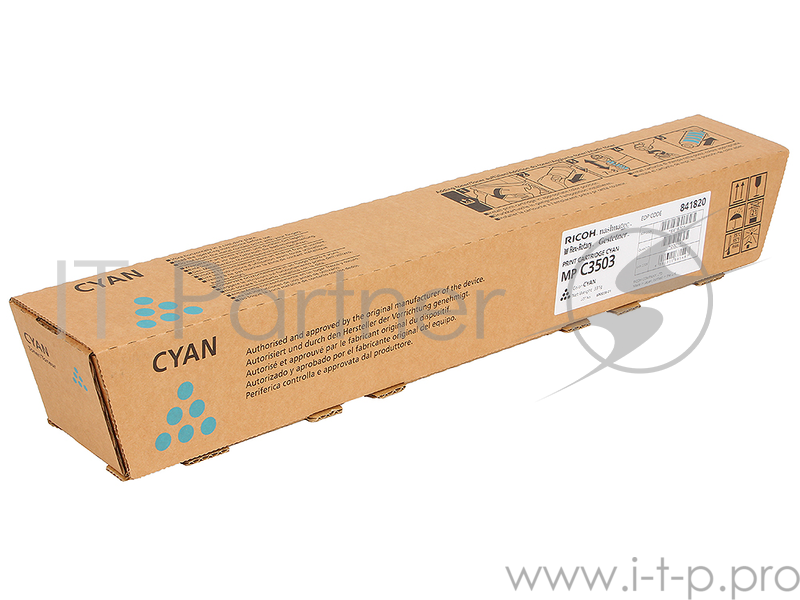 Расходные материалы Ricoh 841820 Тонер-туба тип MP3503, Cyan {Aficio MP C3003/C3503, (18000 стр)}
