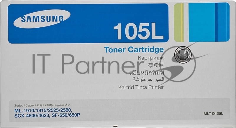 Тонер Картридж Samsung MLT-D105L черный для Samsung ML-1910/1950/SCX-4600/4623 (2500стр.)