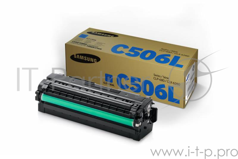 Тонер Картридж Samsung CLT-C506L/SEE голубой для Samsung CLP-680/CLX-6260 (3500стр.)