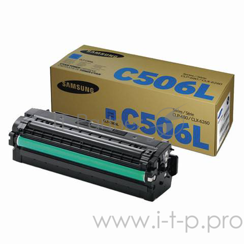 Тонер Картридж Samsung CLT-C506L/SEE голубой для Samsung CLP-680/CLX-6260 (3500стр.)
