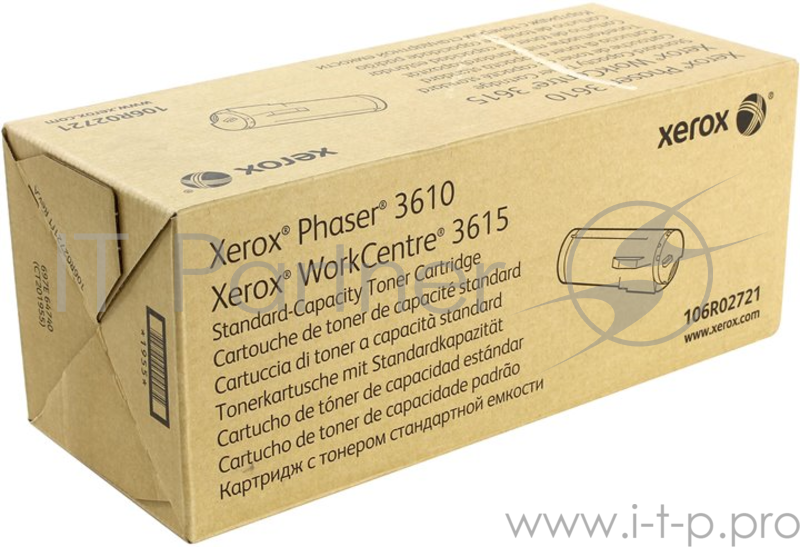 Тонер-картридж Xerox 106R02721, Black черный, 5900 стр, для Phaser 3610, WorkCentre 3615 (channels)