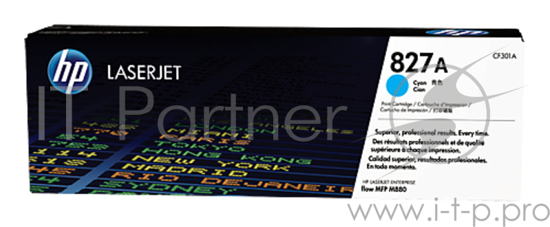 Тонер Картридж HP 827A CF301A голубой для HP CLJ Ent M880