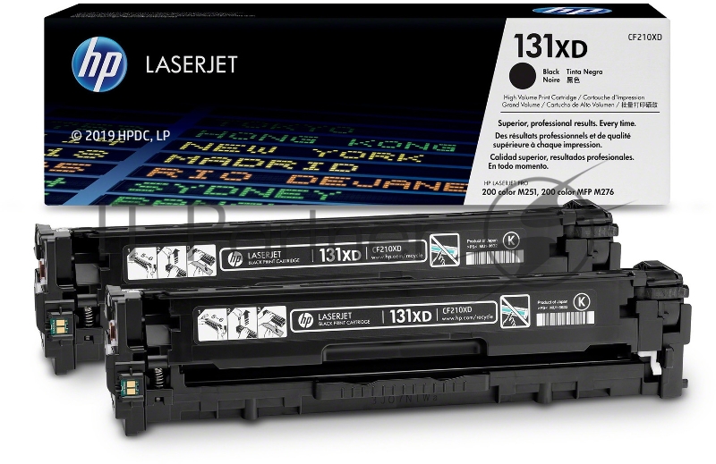 Тонер Картридж HP 131X CF210XD черный x2уп. для HP LJ Pro 200 M251/M276 (2400стр.)