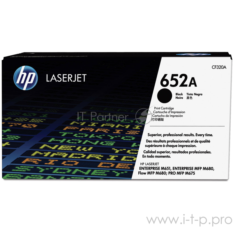 Тонер Картридж HP 652A CF320A черный для HP CLJ M651dn (11000стр.)