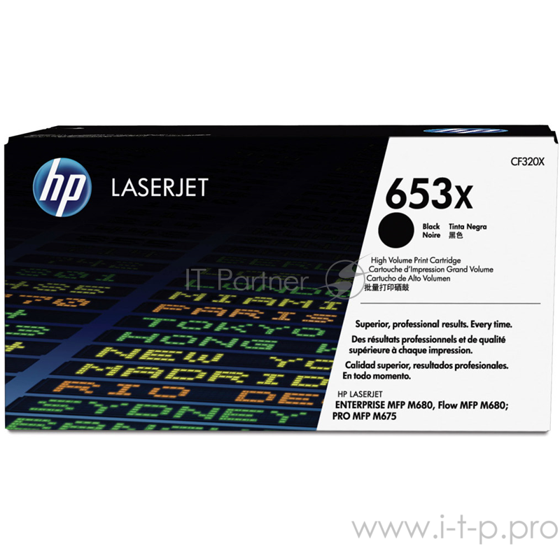 Тонер Картридж HP 653X CF320X черный для HP CLJ Flow M680z/M651dn/M651n/M651xh/M680 (20000стр.)
