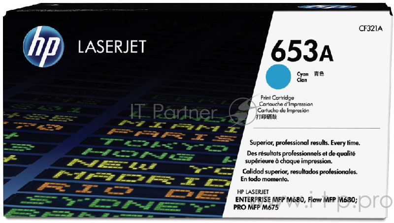 Тонер Картридж HP 653A CF321A голубой для HP MFP M680 (16000стр.)