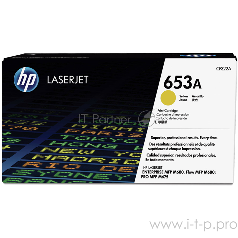 Тонер Картридж HP 653A CF322A желтый для HP MFP M680 (16000стр.)