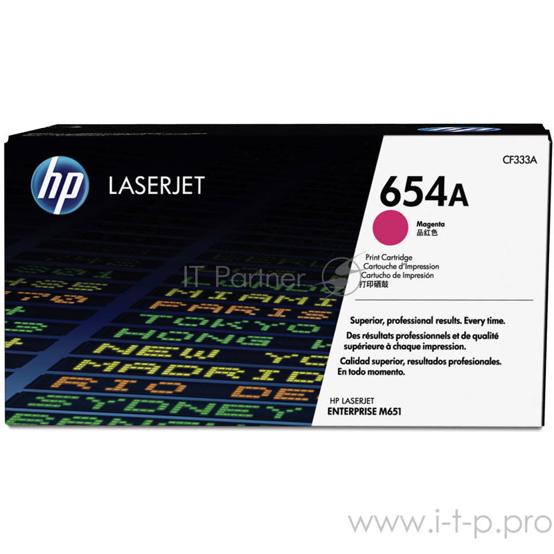 Тонер Картридж HP 654A CF333A пурпурный для HP CLJ Ent M651n/M651dn/M651xh/M680dn/M68 (15000стр.)