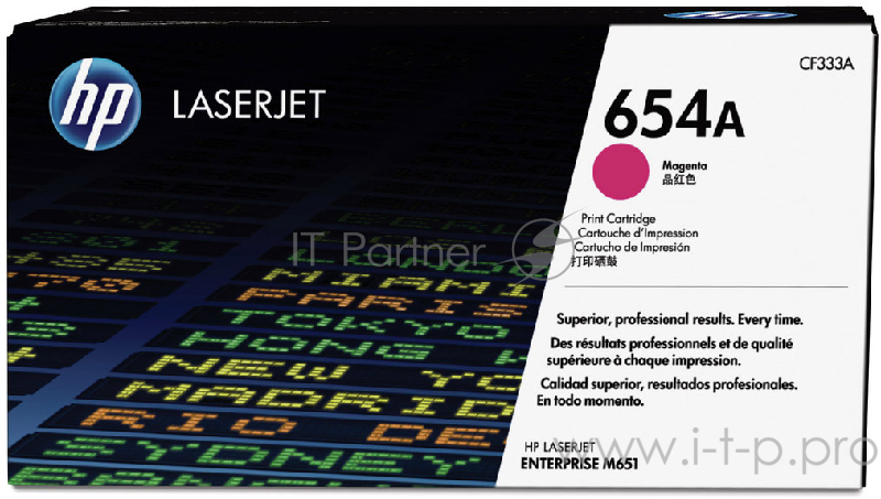 Тонер Картридж HP 654A CF333A пурпурный для HP CLJ Ent M651n/M651dn/M651xh/M680dn/M68 (15000стр.)