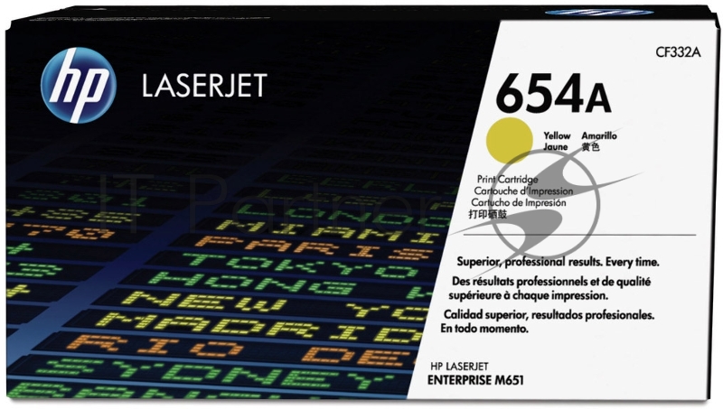 Тонер Картридж HP 654A CF332A желтый для HP CLJ Ent M651n/M651dn/M651xh/M680dn/M68 (15000стр.)