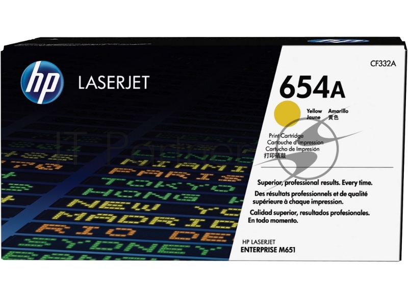 Тонер Картридж HP 654A CF332A желтый для HP CLJ Ent M651n/M651dn/M651xh/M680dn/M68 (15000стр.)