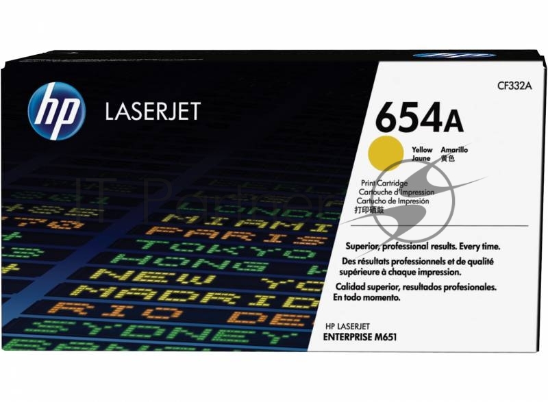 Тонер Картридж HP 654A CF332A желтый для HP CLJ Ent M651n/M651dn/M651xh/M680dn/M68 (15000стр.)