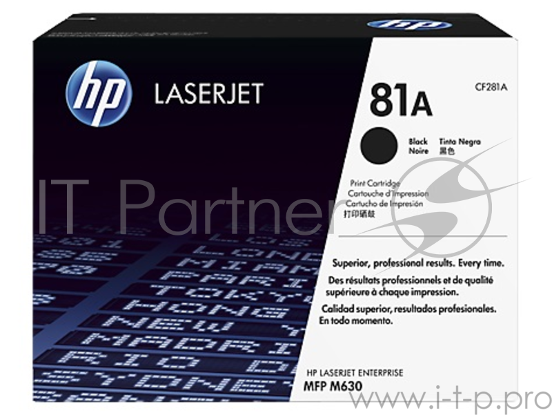 Тонер Картридж HP 81A CF281A черный для HP LJ Pro M630dn/f/h/z (10500стр.)