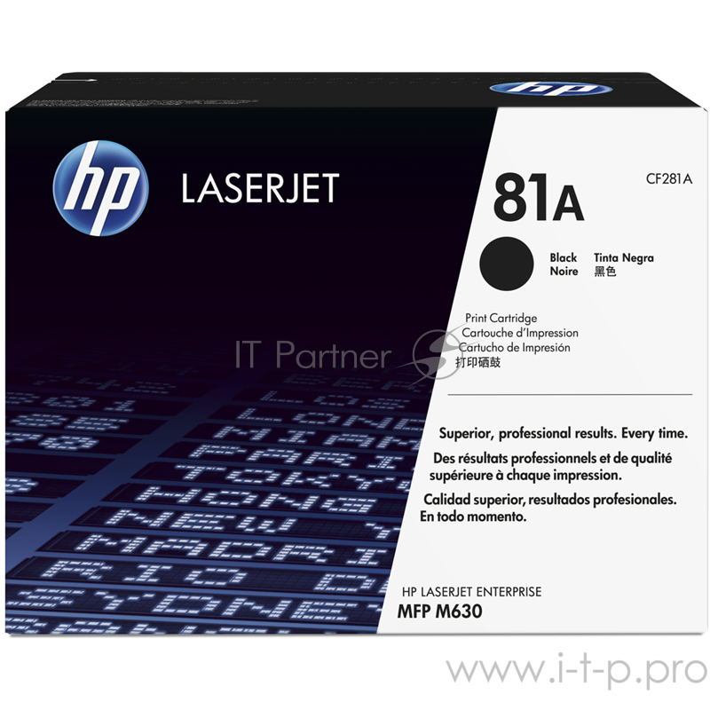 Тонер Картридж HP 81A CF281A черный для HP LJ Pro M630dn/f/h/z (10500стр.)