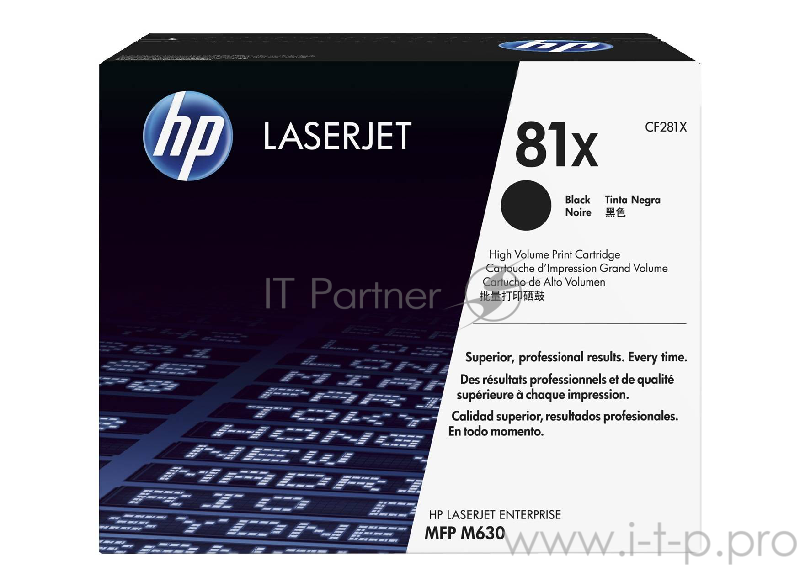 Тонер Картридж HP 81X CF281X черный для HP LJ Pro M630dn/f/h/z (25000стр.)