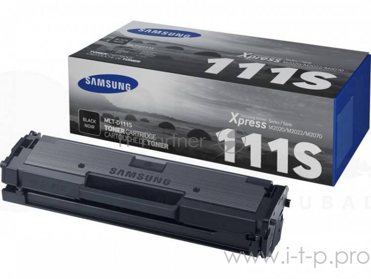 Тонер-картридж Samsung MLT-D111S черный для Samsung Xpress M2022/M2022W/M2020/M2021/M2020 (1000стр.)