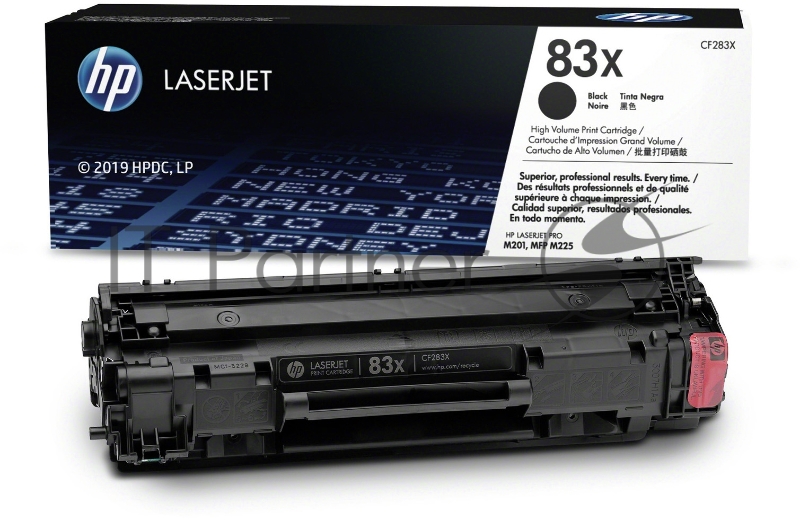 Тонер Картридж HP 83X CF283X черный для HP LJ Pro M201/M225 (2200стр.)