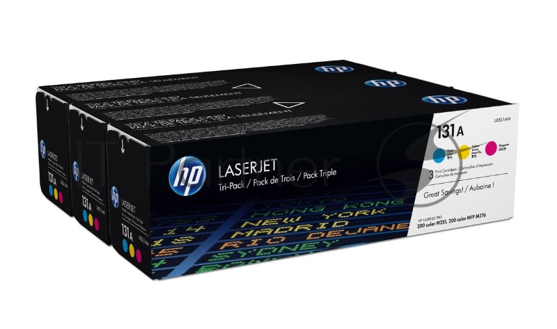 Тонер Картридж HP 131A U0SL1AM многоцветный x3уп. для HP LJ Pro 200/Color M251/M251n/M25 (1800стр.)
