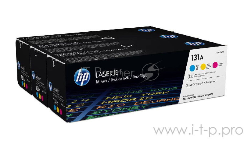 Тонер Картридж HP 131A U0SL1AM многоцветный x3уп. для HP LJ Pro 200/Color M251/M251n/M25 (1800стр.)